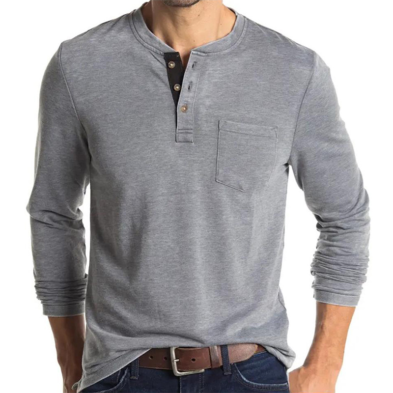 Undershirt Crew Neck - Camiseta de manga larga estilo Henley