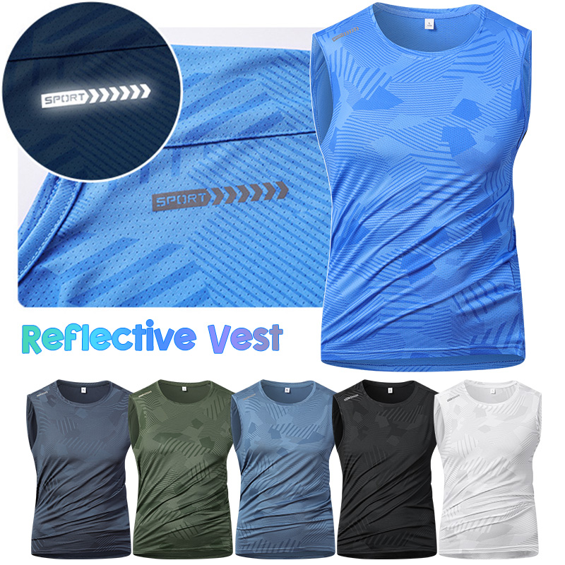 Sleeveless Undershirt - Chaleco reflectante para correr para hombre,