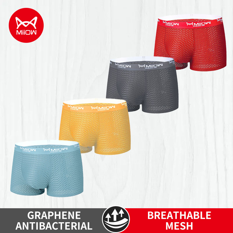 Trunk Breathable Men - MiiOW-bóxer de seda de hielo para