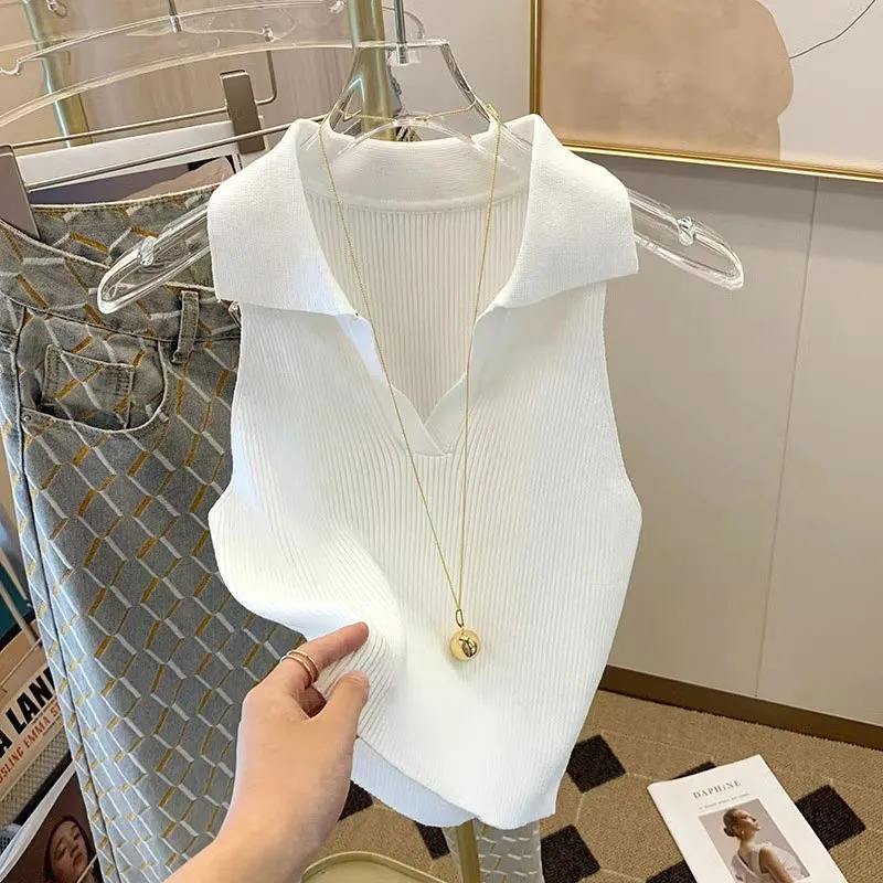 Camiseta sin mangas de punto a - Tank Top Ribbed reseña y precio