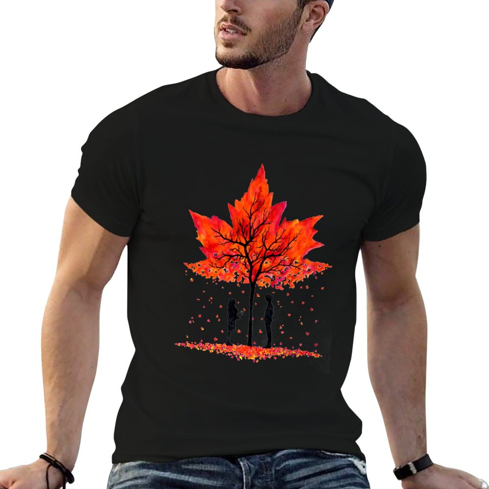 Camiseta Love under the Maple  - Undershirt Crew Neck reseña y precio